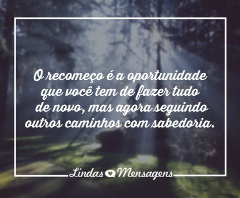 Amorifique-se — O fim significa também um novo recomeço. Uma